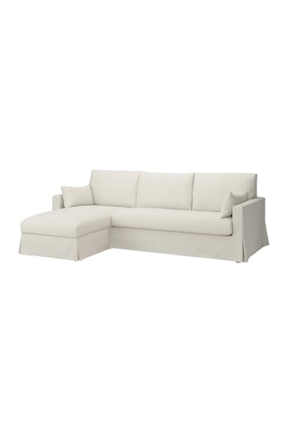 Ikea Beyaz Lüks Kanepe - Uzanma Koltuklu 3'lü Kanepe Kılıfı