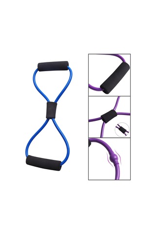 Dolıty 8 Şekilli Direnç Bandı Elastik Halat Ev Mavi Mavi