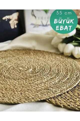 Hasır Amerikan Servis 35 Cm. - 2 Adet Kahverengi