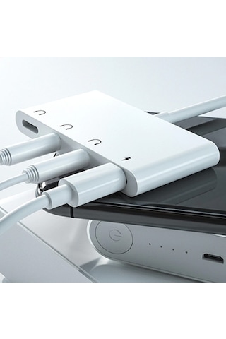 Ally Andriod Usb Type C 4In1 Otg Ses Adaptörü Çift Dc 3.5Mm Jack