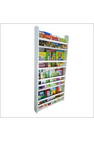 Carmen 4 Raflı Montessori Kitaplık - Kendin Yap Kitaplığı - Mdf 5 Beyaz