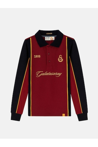 Gs Store Galatasaray & Reflect Studio Uzun Kollu Polo T-shirt Rse2621 Bordo-siyah