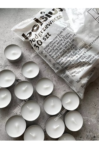 Bolsius 60 Adet Su Bardağına Göre Çay Mumları Hediye Seti 247730260 Beyaz