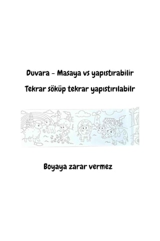 Carioca 4'lü Boyama Seti + Lino Yapışkanlı Boyama Kağıdı 86x20 Cm Farm