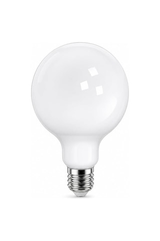 Ecolite G125 Büyük Boy Led Ampul 12w 104w Eşdeğer E27 Duy Dimmer Uyumlu 1600 Lümen 2700k Sarı Işık Dekoratif Soft Globe Ampul 178x125 Mm