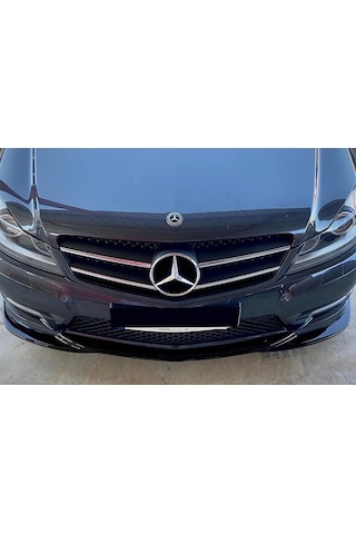 Mercedes W204 C180 Ön Lip Parlak Siyah Plastik Ön Ek Karlık 2011 2012 2013 2014 Makyajlı Kasa Karlık+bodykit+ek