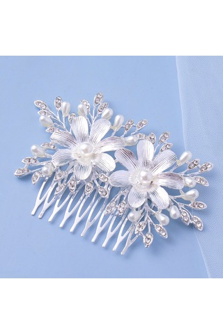 Nedime Düğün Dating Alışveriş İçin Lüks Rhinestone Çiçek Tarzı Takı İle 10 Teeth Kız Saç Tomberi Çok Renkli