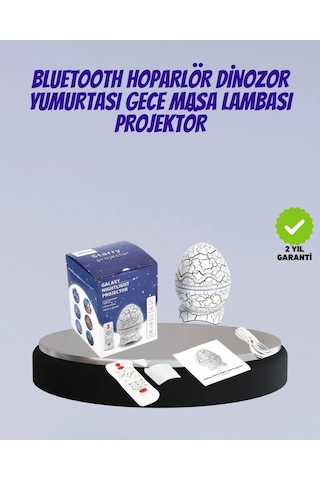 Bfs Bluetooth Bağlantılı Dinozor Yıldız Projektör Gece Lambası Ve Uyku Yardımcısı Çok Renkli