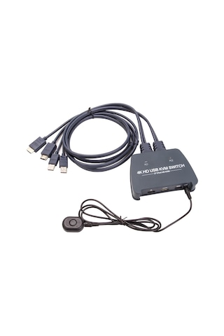 Vcom Dd221 4K 2 Port Hdmi 1.4V 4K@30Hz Plastik Kasa Kvm Switch