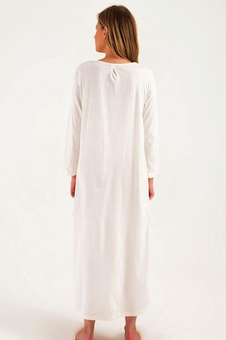 Kadın Ekru Lohusa Pamuklu Tesettür Gecelik 38110