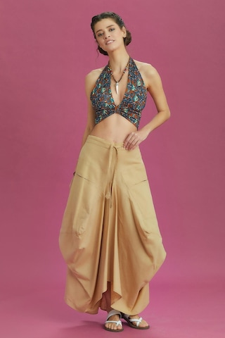 Bohem Tarz Cepli Beli Bağcıklı Uzun Salaş Etek 001