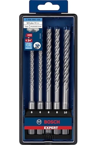 Ayrex Professional 5 Parça Expert Sds Plus-7x Kırıcı Delici Delme Uçları Yumuşak Taş, Sert Taş, Beton, Donatı