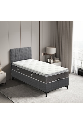 Luna Elite Tek Kişilik Yatak Baza Başlık Set 3'lü Set Konuma Özel Teslimat 90 x 190 CM