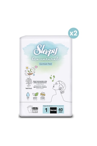 Sleepy Bio Natural Premium Plus Günlük Ped Normal 80 Adet