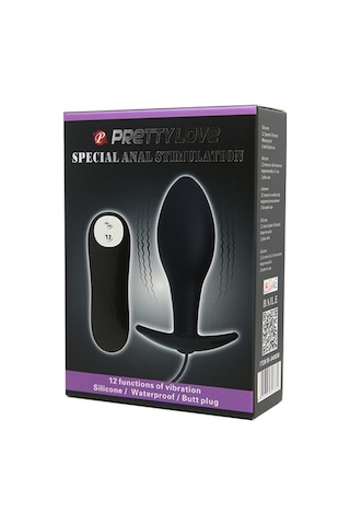 Hızlı Express Pretty Love 12 Titreşimli Kumandalı Vibratör Zenci Penis Anal Plug  Stimülatör