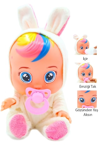 Ağlayan Ve Konuşan Et Bebek 20 Cm Su İçen Bebek Oyuncağı 3+ Yaş Beyaz Ağlayan Ve Konuşan Et Bebek 20 Cm Su İçen Bebek Oyuncağı 3+ Yaş Beyaz