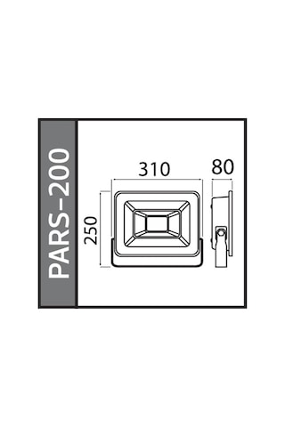 Horoz Pars-200 200w Led Projektör Smd 6400k Beyaz Çok Renkli