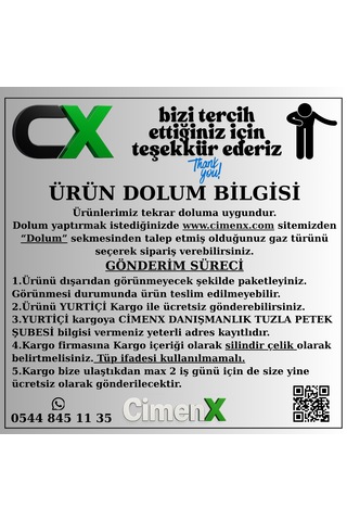 Karbondioksit Co2 Sifonlu 10 Lt- Dolu