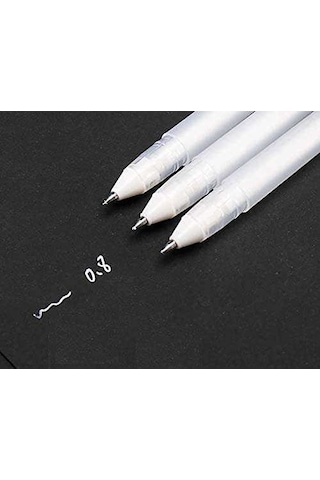 Hobi Market Art Beyaz Jel Kalem Seti 0.8 Mm. 3'lü