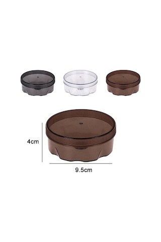 Dancemonkey 2 Adet Çelik Yuvarlak Duvara Monte Baharat Kavanozu Siyah