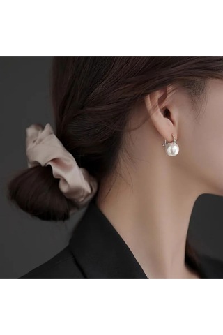 925 Ayar Gümüş 10 Mm İnci Küpe