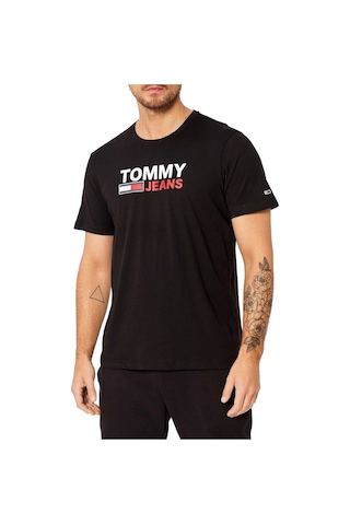 Tommy Hilfiger Tommy Hılfıger Erkek T-shırt Dm0dm15379-bds Siyah