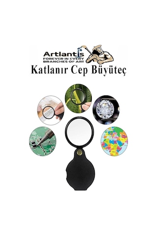Katlanır Cep Büyüteç 60 Mm 1 Adet 10x Büyütme Lens Cepte Taşınan Optik Lens Mercek Okuma Büyüteci Mini Cep El Büyüteci