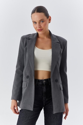 Mixray 4516 Kadın Bezayağı Blazer Ceket Antrasit