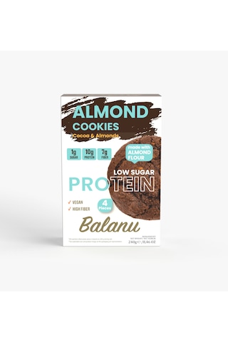 Balanu Almond Kakaolu ve Proteinli Bademli Kurabiye 200 G