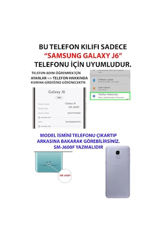 Samsung Galaxy J6 Uyumlu Mor Papatyalar Sulu Boya Baskılı Silikon Kılıf