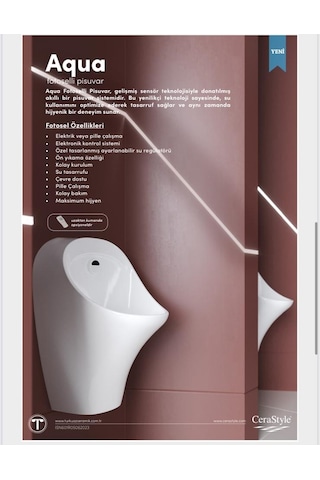 Turkuaz Seramik Cerastyle Aqua Fotoselli Pisuar