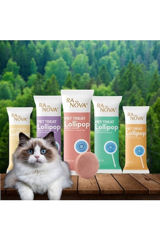 Ranova Malt Destekli Kedi Lolipop'u Kedi Ödülü Kedi Vitamini 5'li