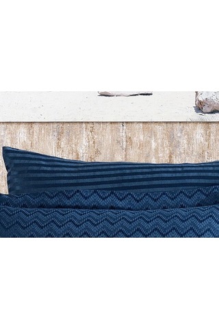 Odesa Bambu Jakar Kumaş Indigo Ikili Oksford 60x80cm Yastık Kılıfı -1329 Çok Renkli