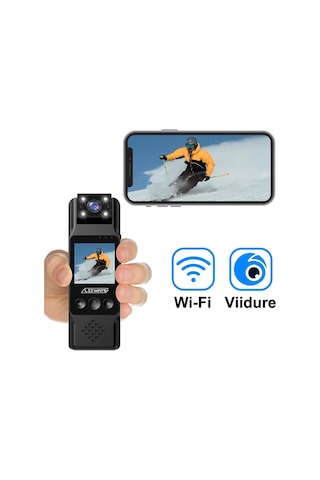 4k 1080p Hd Mini Vücut-yaka Kamerası Aksiyon Kamerası Siyah