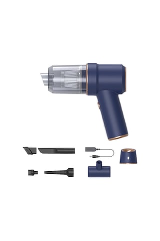 CBTxGlobal Küçük Kablosuz Şarjlı Araç Süpürgesi El Tipi Yüksek Güçlü Elektrikli Süpürge 117cg-mavi