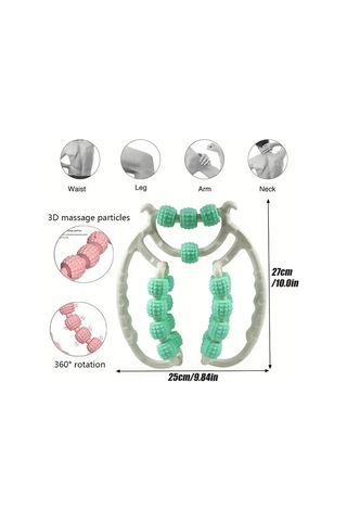 15 Tekerlekli Bacak Boyun Kol Masaj Aleti 4741 Açık Mavi