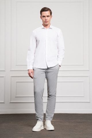 Morven Erkek Beyaz Pamuk Trend Slim Fit Dar Kesim İtalyan Yaka Gömlek 25mc004016600 Beyaz Beyaz