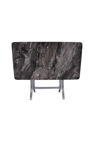 Dekoratif Siyah Mermer Desenli Katlanabilir Masa Yemek Masası Çalışma Masası 70 120 Diğer