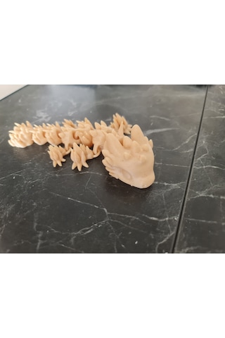Ahşap Malzeme Yavru Kertenkele Sürüngen Oyuncak Hareketli 10cm