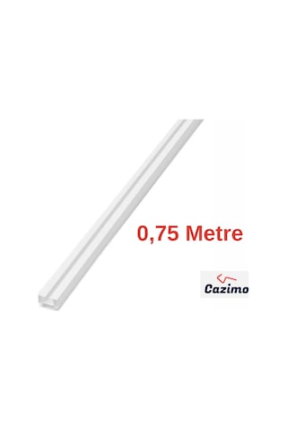 Pvc Tekli Perde Rayı Korniş Sistemi Ölçü Seçenekli Tavan Kornişi 75 Cm Beyaz
