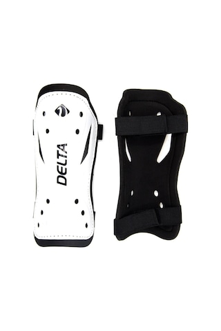 Delta Çift Cırtlı 2 Adet Tekmelik Futbol Tekmeliği Futbolcu Kaval Koruyucu Beyaz M Beden Beyaz