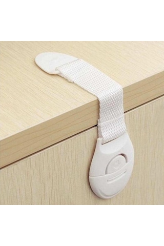Bantlı Bebek ve Çocuk Çekmece Güvenlik Kilidi 3 M 10'lu Beyaz