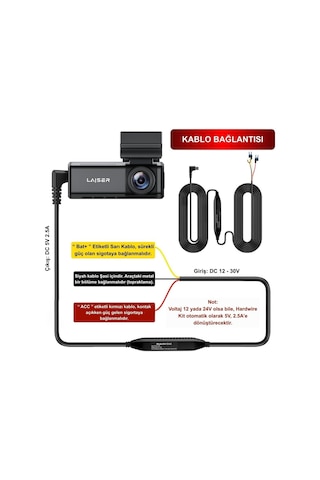 Lexroo Bw-d363 Hardwire Kit - Park Modu Kablosu - Type-c