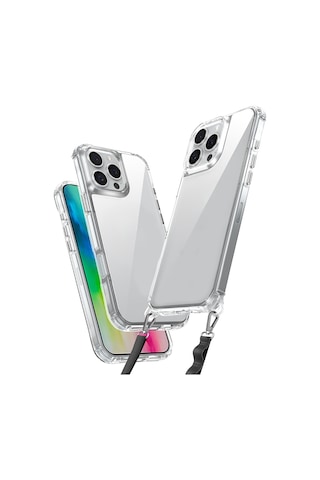 Apple iPhone 16 Pro Max Uyumlu Kılıf Askı Aparatlı İp Takılabilen İp Üründe Yoktur Telefon Kılıfı