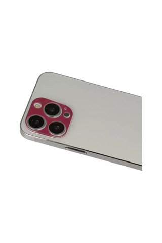 Newface Apple iPhone Uyumlu 13 Pro Max Rainbow Kamera Lens Koruma Cam - Koyu Kırmızı