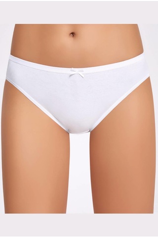 Fiyonklu Beyaz Kadın Bikini Külot Beyaz