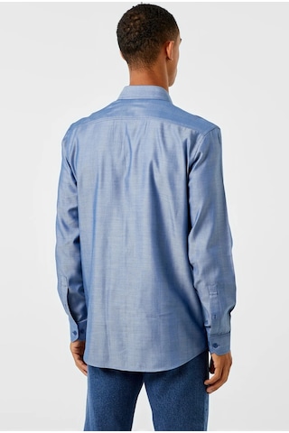Lacoste Men's Slim Fit Blue Shirt Slim Fit Pamuklu Erkek Gömlek Mavi