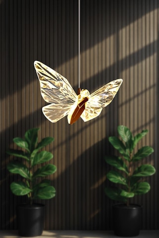 Kelebek Model Gold Kaplama 3 Renk Metal Salon Mutfak Oturma Yatak Odası Modern Led Sarkıt Avize Gold