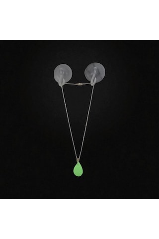 Karanlıkta Parlayan Fosforlu Gold Renk Metal Zincirli Kolye