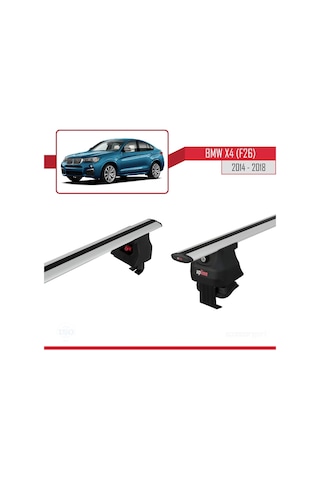 Bmw X4 F26 2014-2018 Arası İle Uyumlu Ace-4 Ara Atkı Tavan Barı Gri